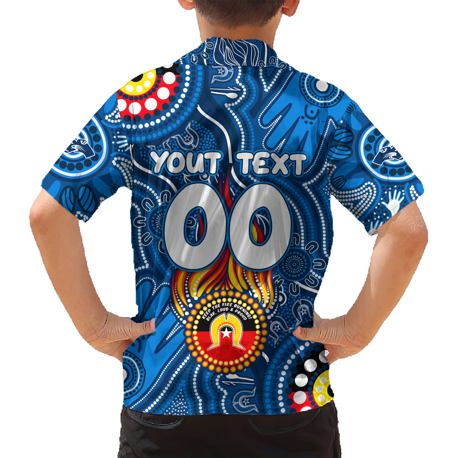 Personalised NAIDOC Week 2024 Geelong Cats Hawaiian Shirt Australian Aboriginal Hand Painting
