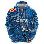 Personalised NAIDOC Week 2024 Geelong Cats Hoodie Australian Aboriginal Hand Painting