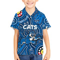 Personalised NAIDOC Week 2024 Geelong Cats Kid Hawaiian Shirt Australian Aboriginal Hand Painting