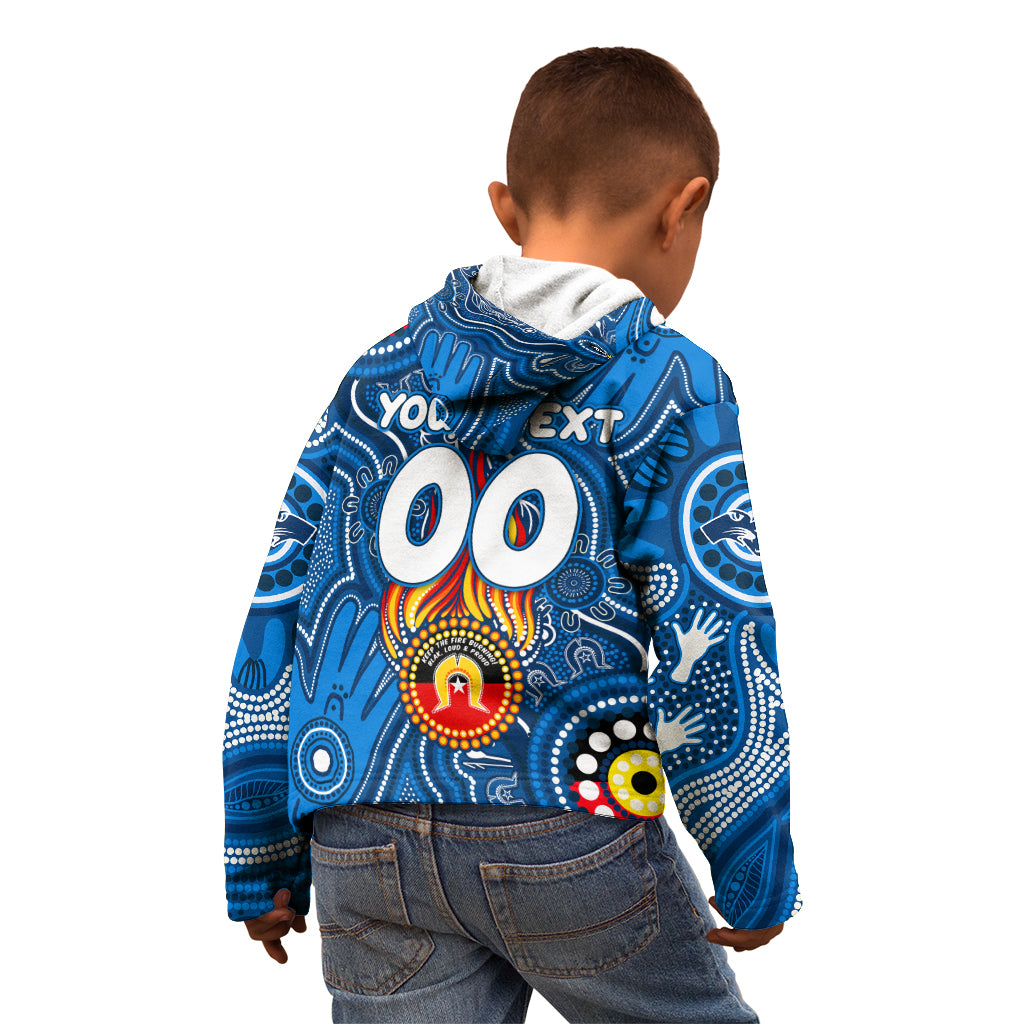 Personalised NAIDOC Week 2024 Geelong Cats Kid Hoodie Australian Aboriginal Hand Painting