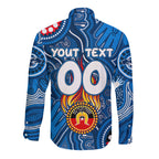 Personalised NAIDOC Week 2024 Geelong Cats Long Sleeve Button Shirt Australian Aboriginal Hand Painting