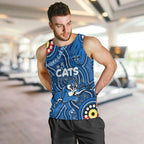 Personalised NAIDOC Week 2024 Geelong Cats Men Tank Top Australian Aboriginal Hand Painting