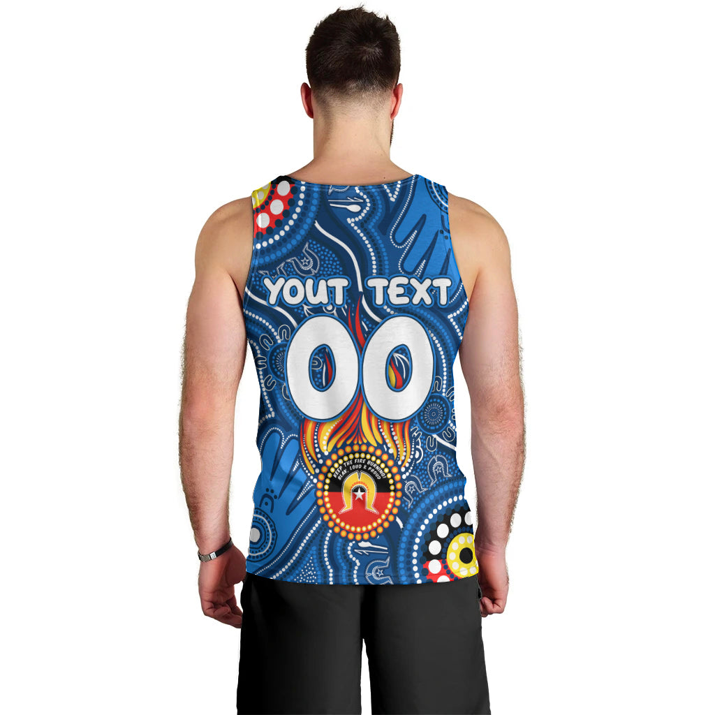 Personalised NAIDOC Week 2024 Geelong Cats Men Tank Top Australian Aboriginal Hand Painting