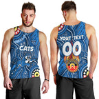 Personalised NAIDOC Week 2024 Geelong Cats Men Tank Top Australian Aboriginal Hand Painting