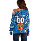 Personalised NAIDOC Week 2024 Geelong Cats Off Shoulder Sweater Australian Aboriginal Hand Painting