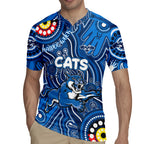 Personalised NAIDOC Week 2024 Geelong Cats Rugby Jersey Australian Aboriginal Hand Painting