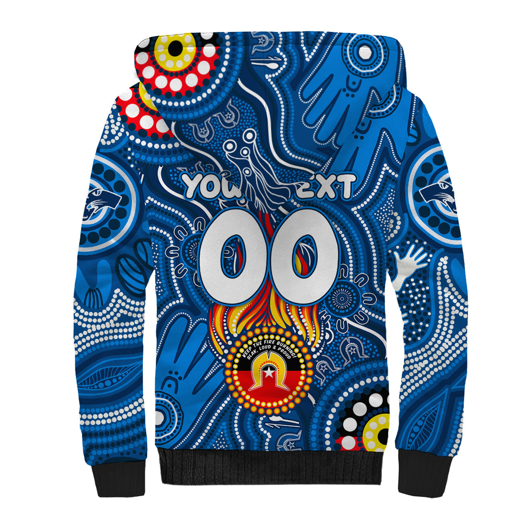 Personalised NAIDOC Week 2024 Geelong Cats Sherpa Hoodie Australian Aboriginal Hand Painting