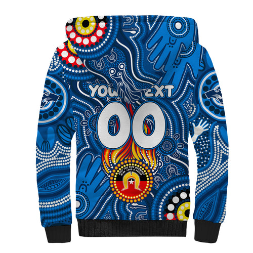Personalised NAIDOC Week 2024 Geelong Cats Sherpa Hoodie Australian Aboriginal Hand Painting