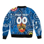 Personalised NAIDOC Week 2024 Geelong Cats Sleeve Zip Bomber Jacket Australian Aboriginal Hand Painting