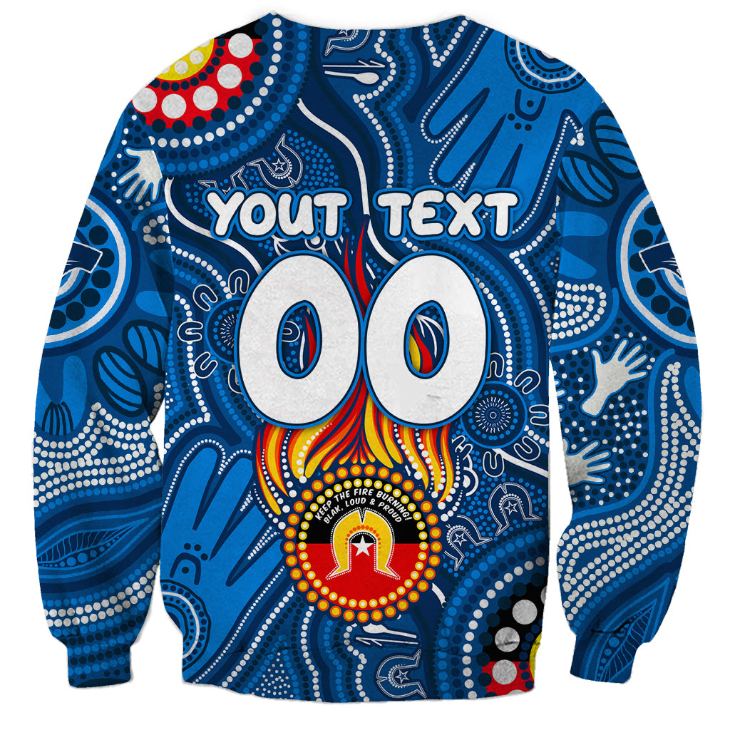 Personalised NAIDOC Week 2024 Geelong Cats Sweatshirt Australian Aboriginal Hand Painting