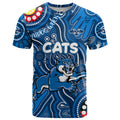 Personalised NAIDOC Week 2024 Geelong Cats T Shirt Australian Aboriginal Hand Painting