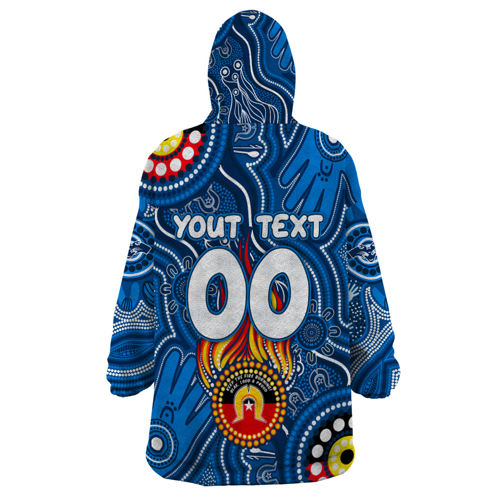 Personalised NAIDOC Week 2024 Geelong Cats Wearable Blanket Hoodie Australian Aboriginal Hand Painting
