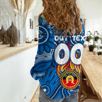 Personalised NAIDOC Week 2024 Geelong Cats Women Casual Shirt Australian Aboriginal Hand Painting