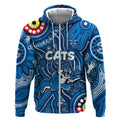 Personalised NAIDOC Week 2024 Geelong Cats Zip Hoodie Australian Aboriginal Hand Painting