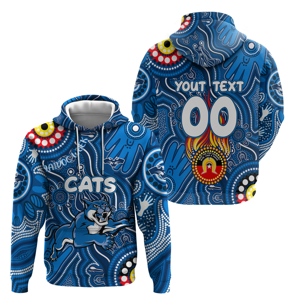Personalised NAIDOC Week 2024 Geelong Cats Zip Hoodie Australian Aboriginal Hand Painting
