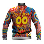 Personalised NAIDOC Week 2024 Gold Coast Suns Baseball Jacket Australian Aboriginal Hand Painting