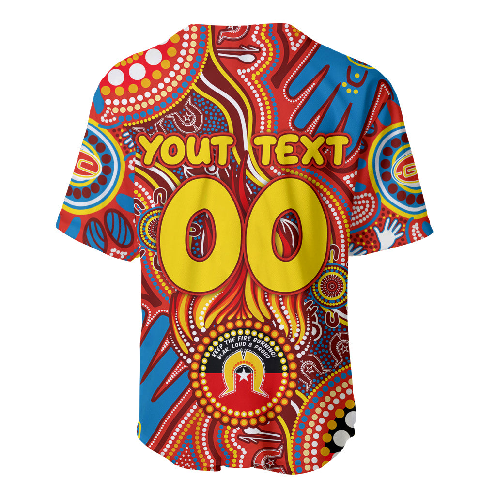 Personalised NAIDOC Week 2024 Gold Coast Suns Baseball Jersey Australian Aboriginal Hand Painting