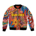 Personalised NAIDOC Week 2024 Gold Coast Suns Bomber Jacket Australian Aboriginal Hand Painting
