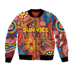 Personalised NAIDOC Week 2024 Gold Coast Suns Bomber Jacket Australian Aboriginal Hand Painting