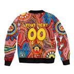 Personalised NAIDOC Week 2024 Gold Coast Suns Bomber Jacket Australian Aboriginal Hand Painting