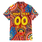 Personalised NAIDOC Week 2024 Gold Coast Suns Hawaiian Shirt Australian Aboriginal Hand Painting