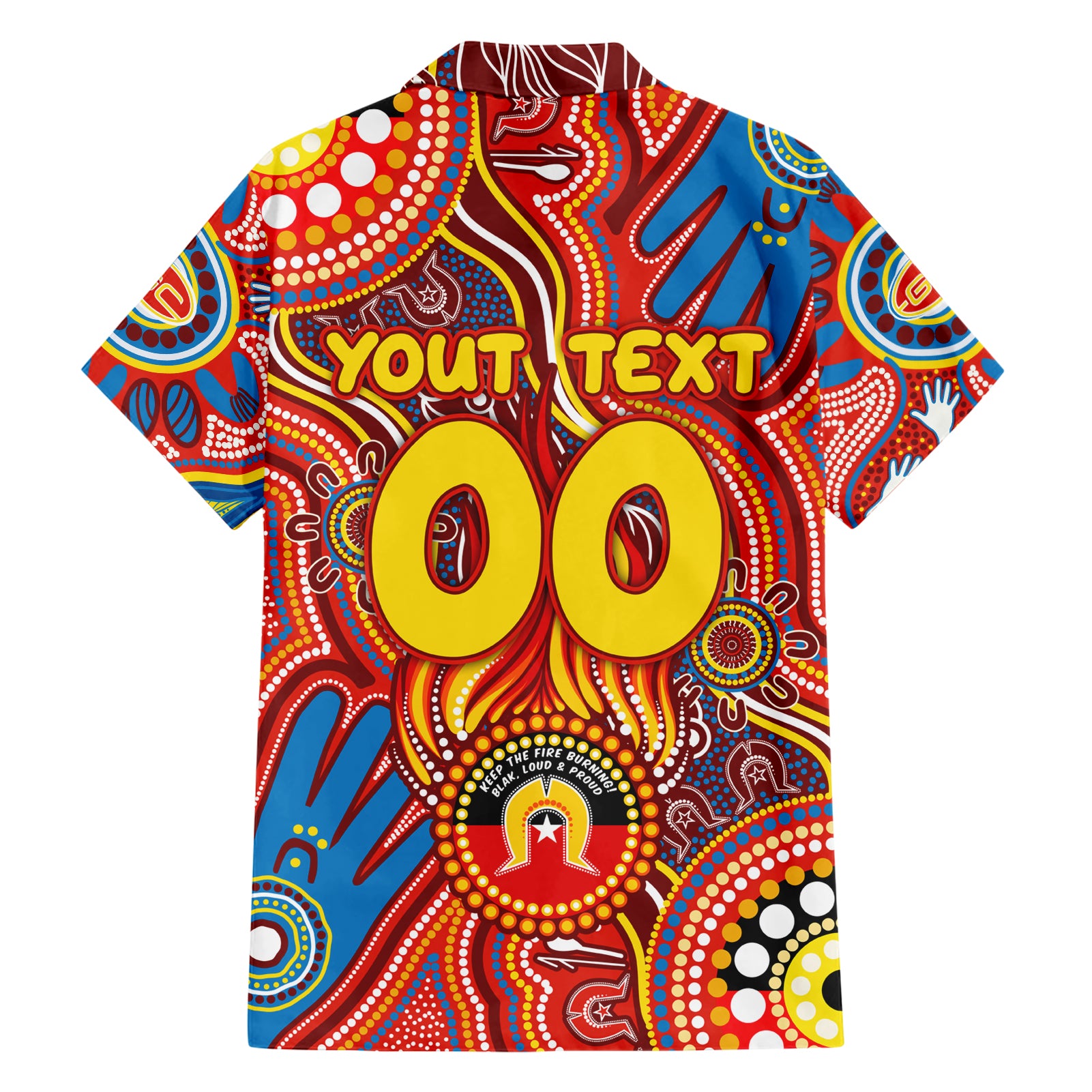 Personalised NAIDOC Week 2024 Gold Coast Suns Hawaiian Shirt Australian Aboriginal Hand Painting