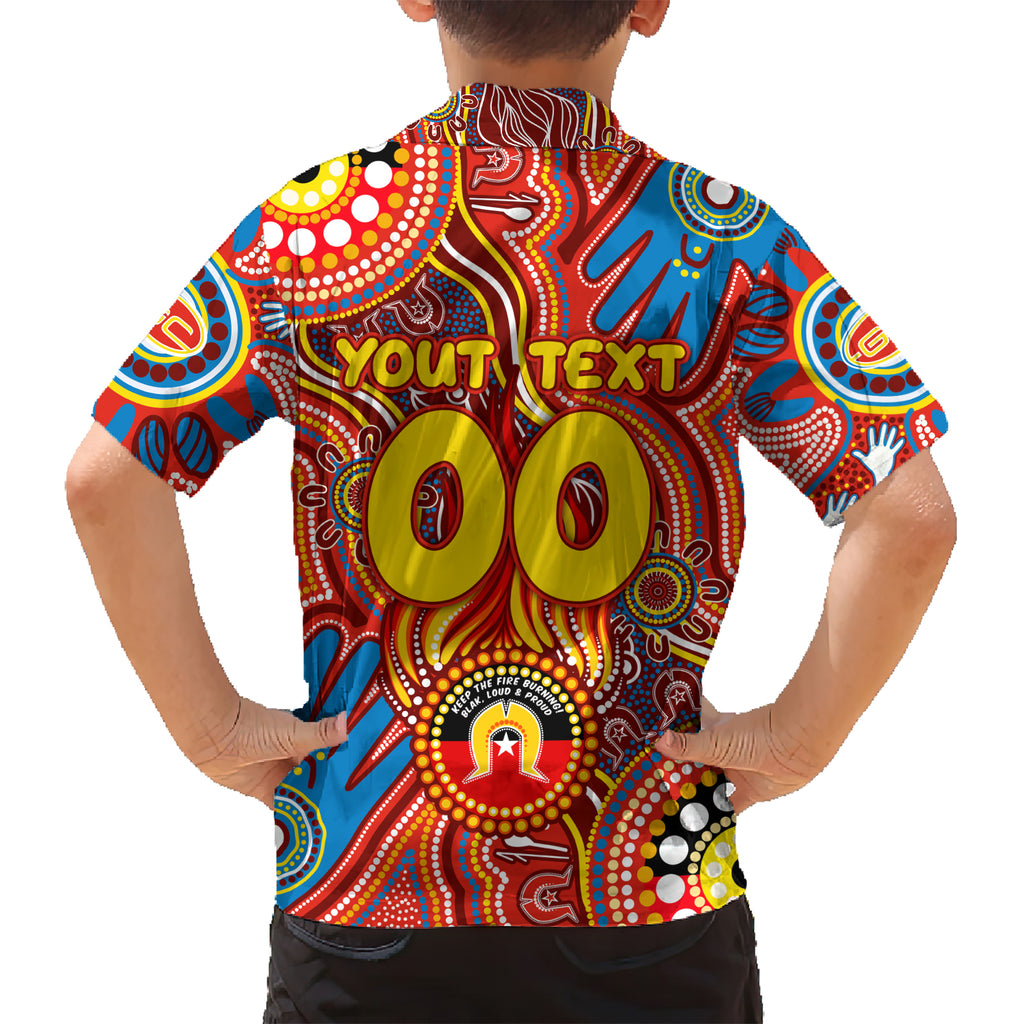 Personalised NAIDOC Week 2024 Gold Coast Suns Hawaiian Shirt Australian Aboriginal Hand Painting