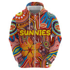 Personalised NAIDOC Week 2024 Gold Coast Suns Hoodie Australian Aboriginal Hand Painting