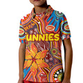 Personalised NAIDOC Week 2024 Gold Coast Suns Kid Polo Shirt Australian Aboriginal Hand Painting