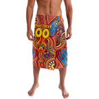 Personalised NAIDOC Week 2024 Gold Coast Suns Lavalava Australian Aboriginal Hand Painting