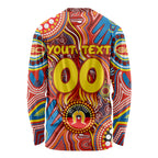Personalised NAIDOC Week 2024 Gold Coast Suns Long Sleeve Shirt Australian Aboriginal Hand Painting