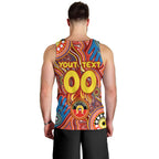 Personalised NAIDOC Week 2024 Gold Coast Suns Men Tank Top Australian Aboriginal Hand Painting