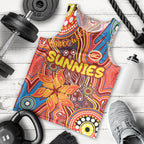 Personalised NAIDOC Week 2024 Gold Coast Suns Men Tank Top Australian Aboriginal Hand Painting