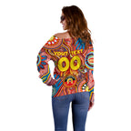 Personalised NAIDOC Week 2024 Gold Coast Suns Off Shoulder Sweater Australian Aboriginal Hand Painting