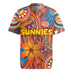Personalised NAIDOC Week 2024 Gold Coast Suns Rugby Jersey Australian Aboriginal Hand Painting