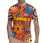 Personalised NAIDOC Week 2024 Gold Coast Suns Rugby Jersey Australian Aboriginal Hand Painting