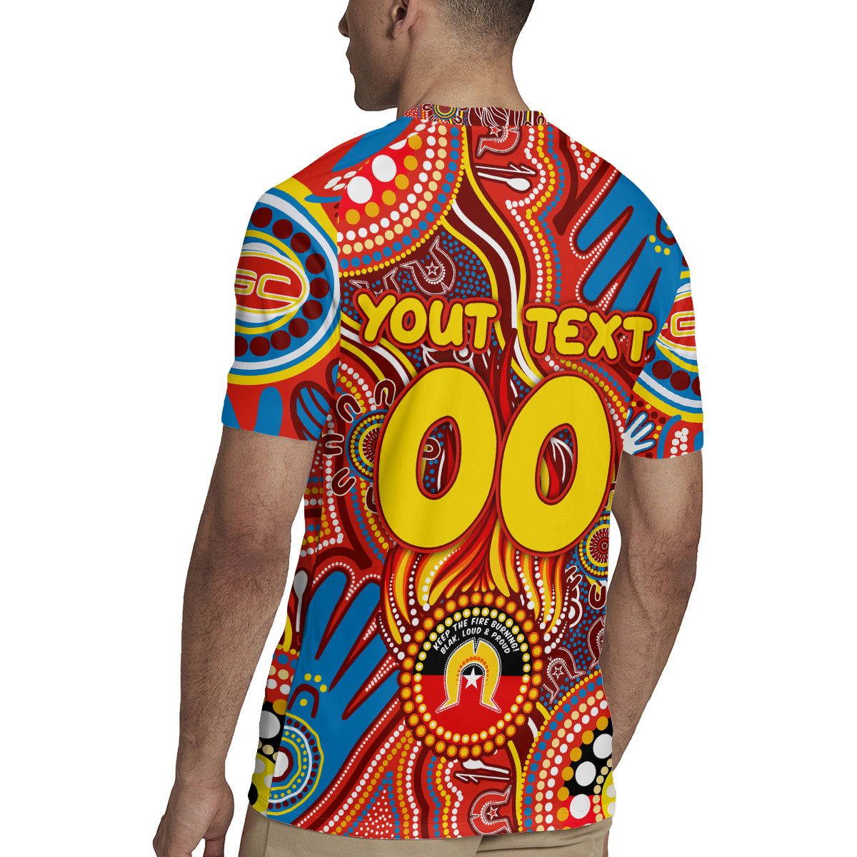 Personalised NAIDOC Week 2024 Gold Coast Suns Rugby Jersey Australian Aboriginal Hand Painting