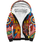 Personalised NAIDOC Week 2024 Gold Coast Suns Sherpa Hoodie Australian Aboriginal Hand Painting
