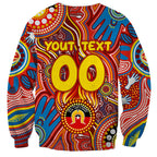 Personalised NAIDOC Week 2024 Gold Coast Suns Sweatshirt Australian Aboriginal Hand Painting