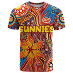 Personalised NAIDOC Week 2024 Gold Coast Suns T Shirt Australian Aboriginal Hand Painting