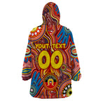 Personalised NAIDOC Week 2024 Gold Coast Suns Wearable Blanket Hoodie Australian Aboriginal Hand Painting