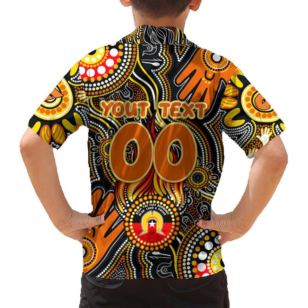 Personalised NAIDOC Week 2024 GWS Giants Hawaiian Shirt Australian Aboriginal Hand Painting