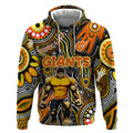 Personalised NAIDOC Week 2024 GWS Giants Hoodie Australian Aboriginal Hand Painting