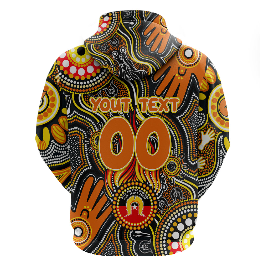 Personalised NAIDOC Week 2024 GWS Giants Hoodie Australian Aboriginal Hand Painting