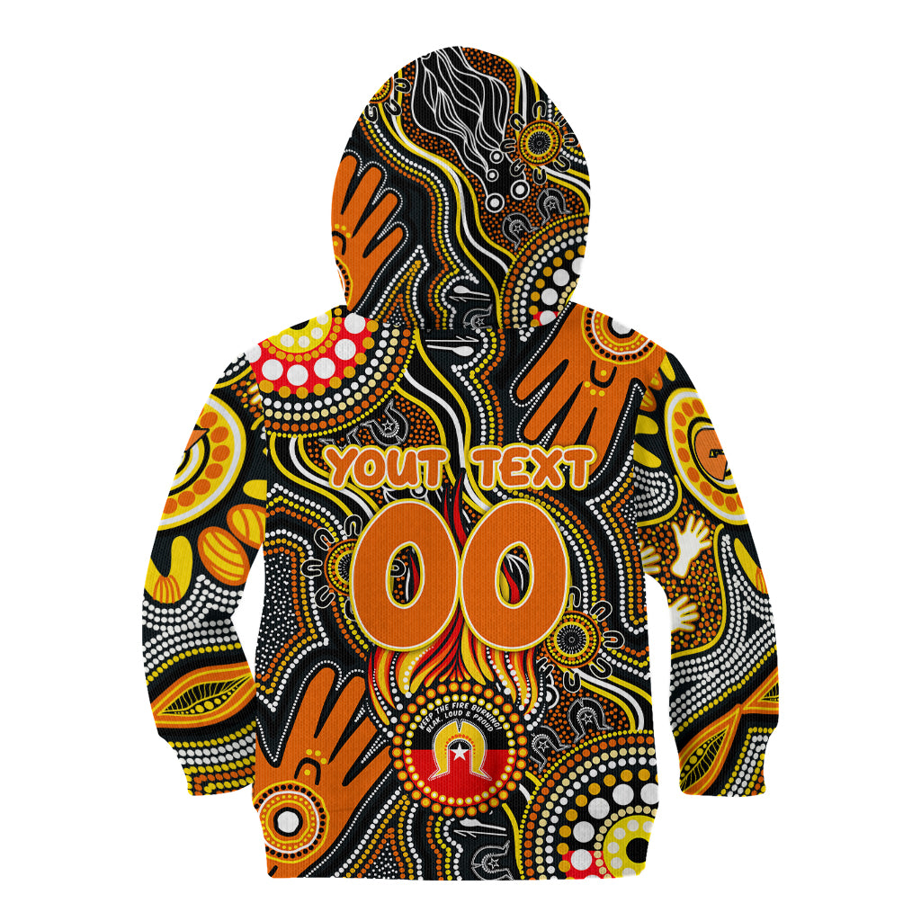 Personalised NAIDOC Week 2024 GWS Giants Kid Hoodie Australian Aboriginal Hand Painting