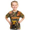 Personalised NAIDOC Week 2024 GWS Giants Kid T Shirt Australian Aboriginal Hand Painting