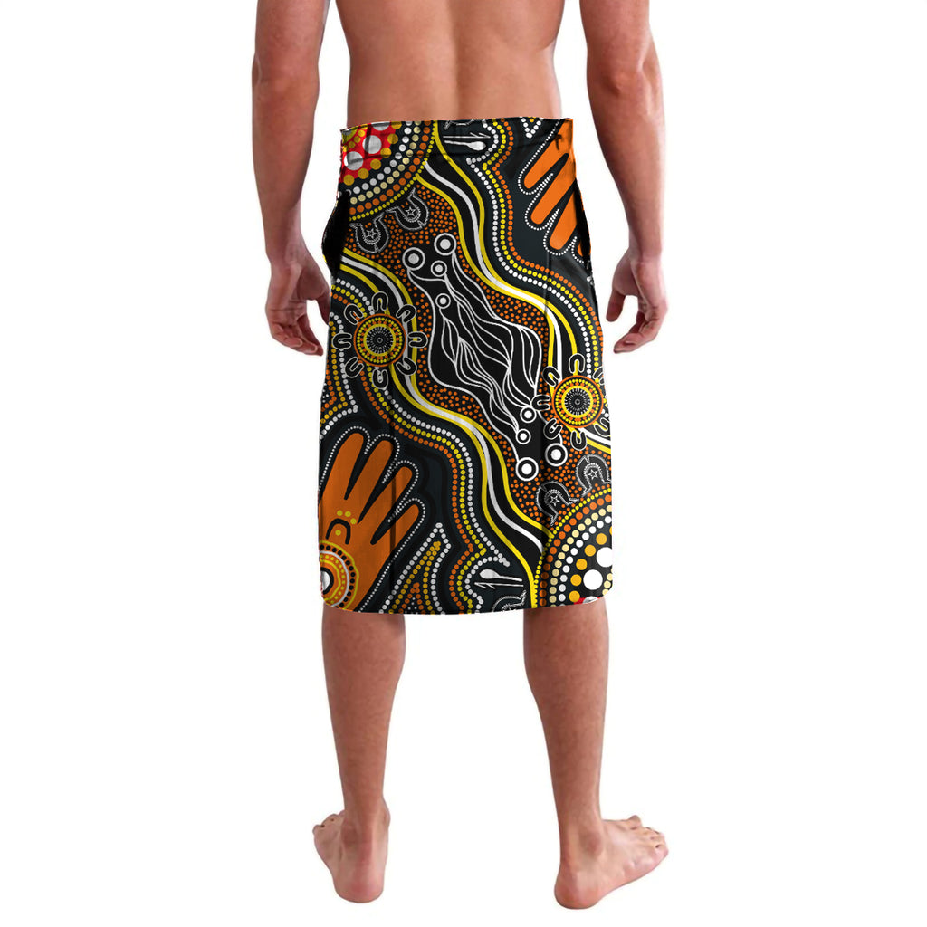 Personalised NAIDOC Week 2024 GWS Giants Lavalava Australian Aboriginal Hand Painting