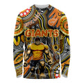 Personalised NAIDOC Week 2024 GWS Giants Long Sleeve Shirt Australian Aboriginal Hand Painting