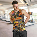 Personalised NAIDOC Week 2024 GWS Giants Men Tank Top Australian Aboriginal Hand Painting