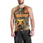 Personalised NAIDOC Week 2024 GWS Giants Men Tank Top Australian Aboriginal Hand Painting